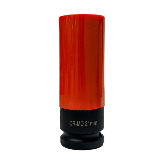 1/2" Krachtdop 21mm, lang dunwandig (rood) (SK12LF21)