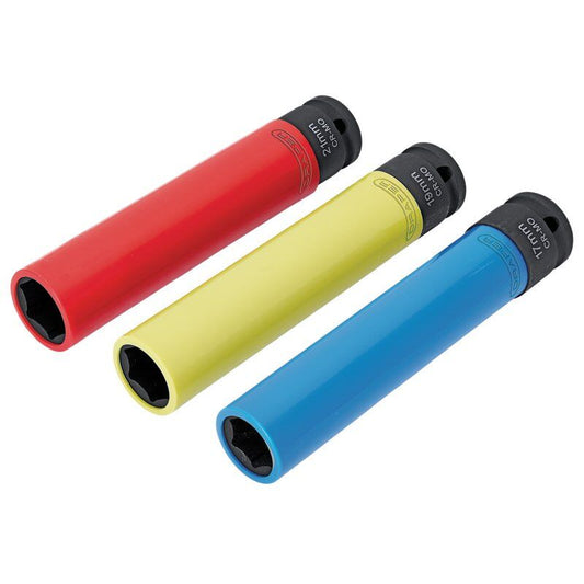 1/2" Krachtdoppenset, extra lang dunwandig, 3dlg (D07121)
