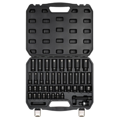 1/2" Krachtdoppenset kort+lang, 40dlg (D07106)