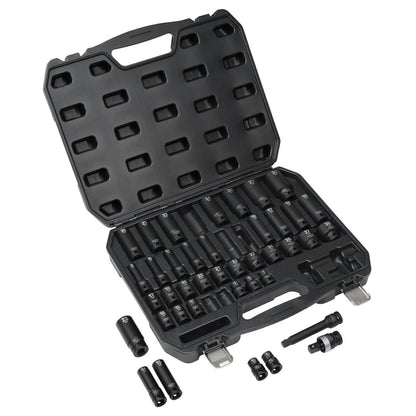 1/2" Krachtdoppenset kort+lang, 40dlg (D07106)