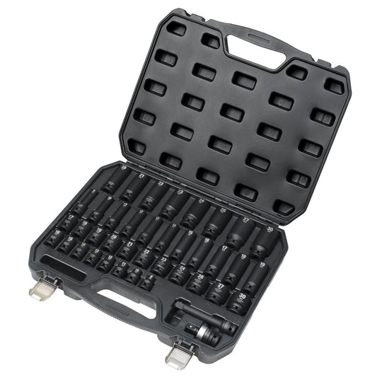 1/2" Krachtdoppenset kort+lang, 40dlg (D07106)