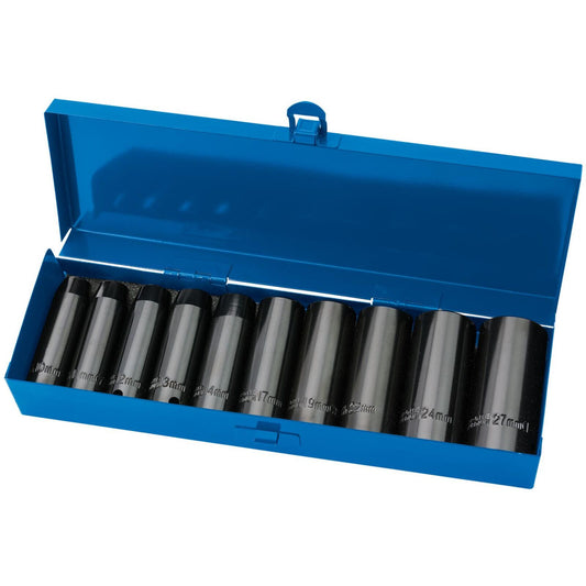 1/2" Krachtdoppenset lang, 10dlg (D38369)