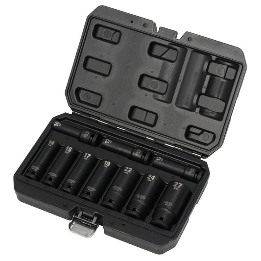 1/2" Krachtdoppenset lang, 10dlg (D83096)