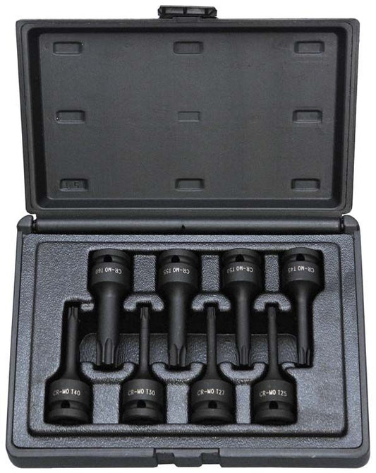 1/2" Krachtdoppenset torx, 8dlg