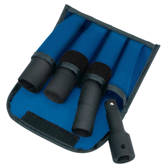 1/2" Spiraal- krachtdoppenset dubbelzijdig, 4dlg