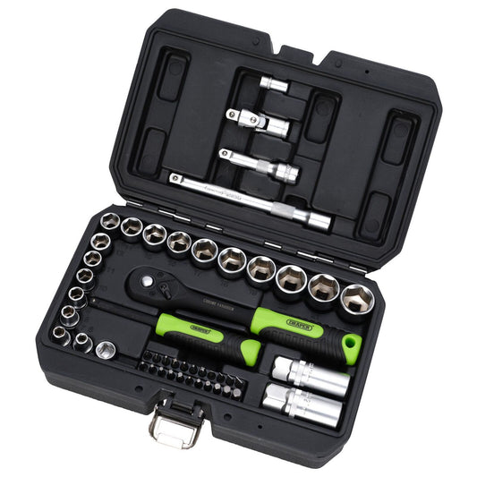 1/4 + 3/8" Doppen- en bitset, 48dlg