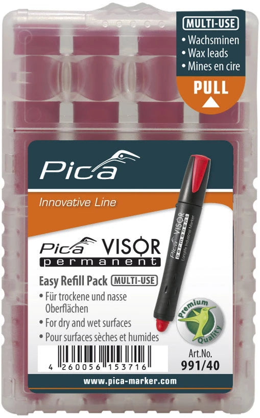 Pica VISOR 991/40 Navulling rood