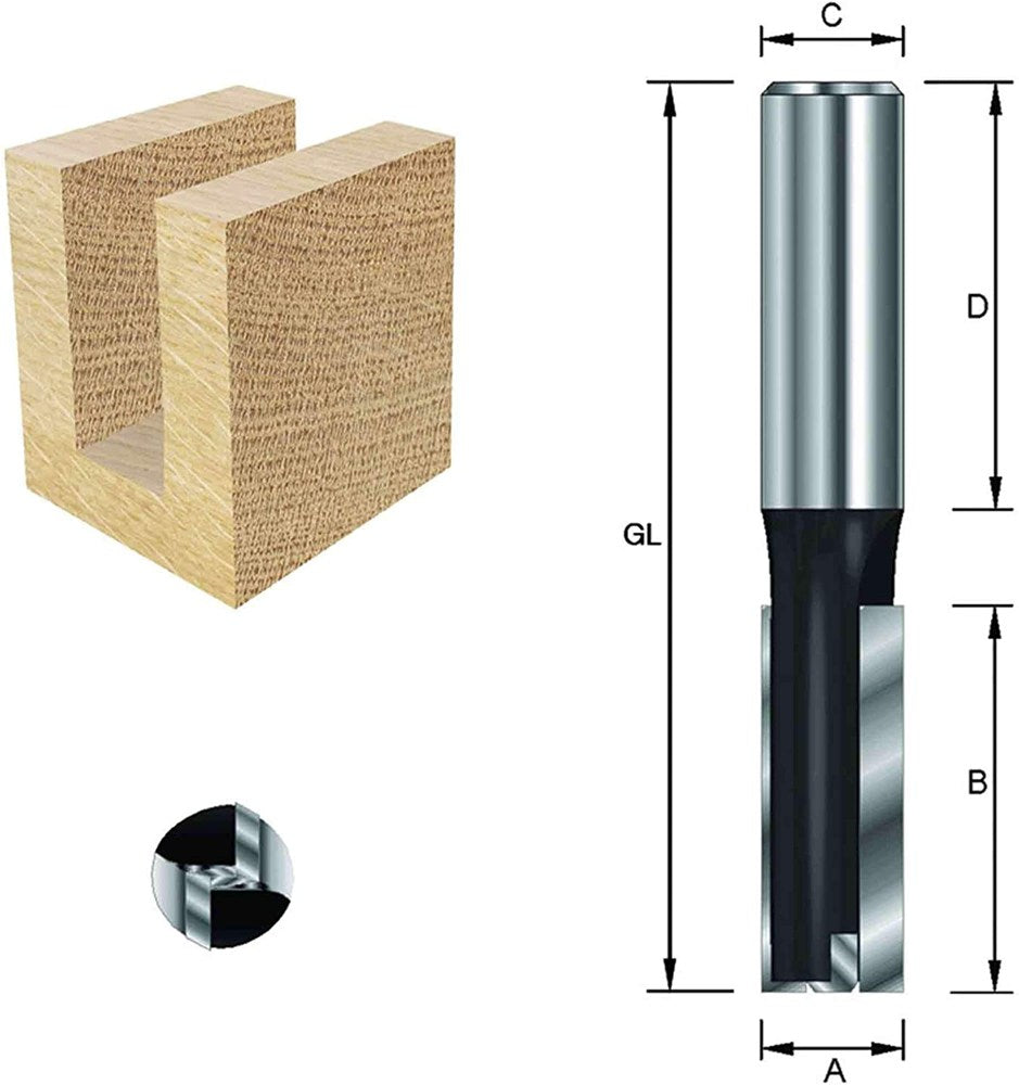 Groeffrees HM 10x30x62mm met HM grondmes