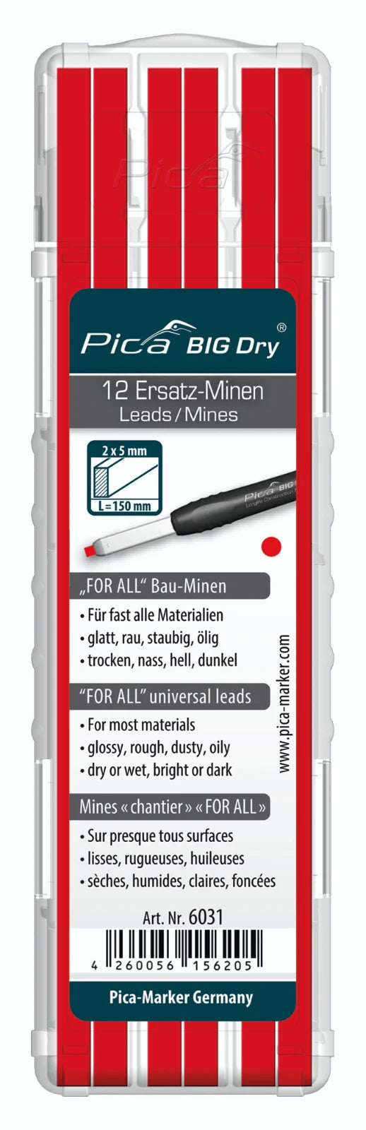 Pica BIG Dry 6031 Navulling rood