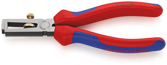 KNIPEX 11 02 160 Afstriptang met openingsveer, universeel met meer-componenten greep zwart geatramen