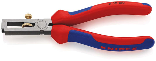 KNIPEX 11 12 160 Afstriptang universeel met meer-componenten greep zwart geatramenteerd 160 mm