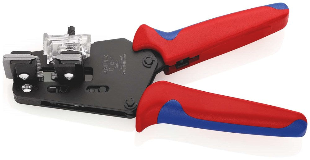 KNIPEX 12 12 11 Precisie afstriptang met precisie geslepen messen met meer-componenten greep gebruin