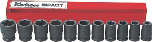 set 3/8"slagdoppen SW9-19 11-dlg