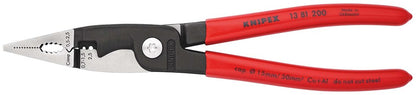 KNIPEX 13 81 200 Elektro installatietang met kunststof bekleed zwart geatramenteerd 200 mm