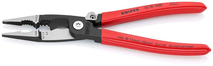 KNIPEX 13 91 200 Elektro installatietang met kunststof bekleed zwart geatramenteerd 200 mm