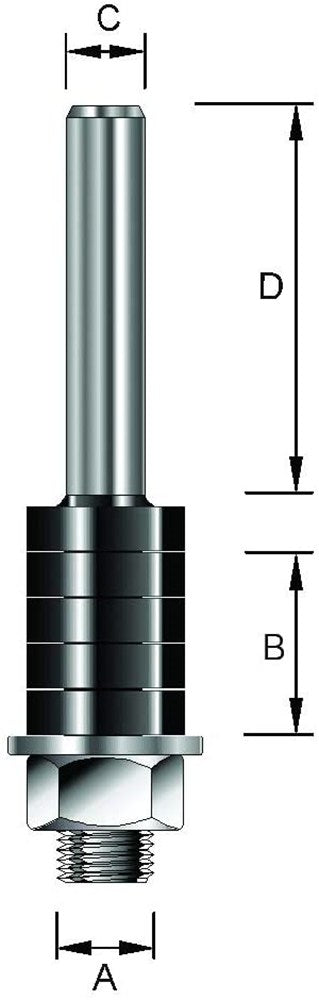 Freesspindel 6.35mm opname gat