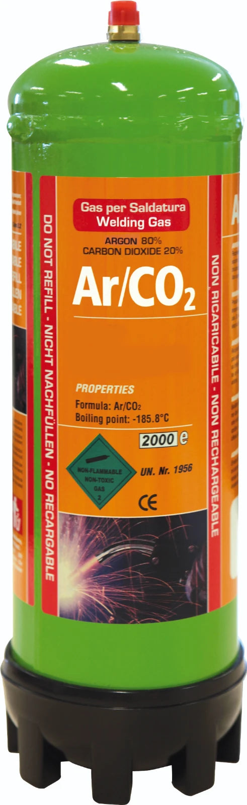 GYS Wegwerp Gasfles Argon/CO2 1,8L