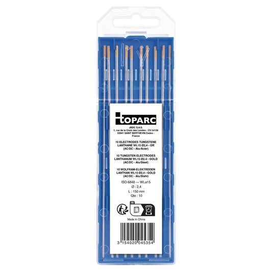 GYS WL20 Lanthaan Wolfraam elektroden Ø2,4 mm (10 stuks)