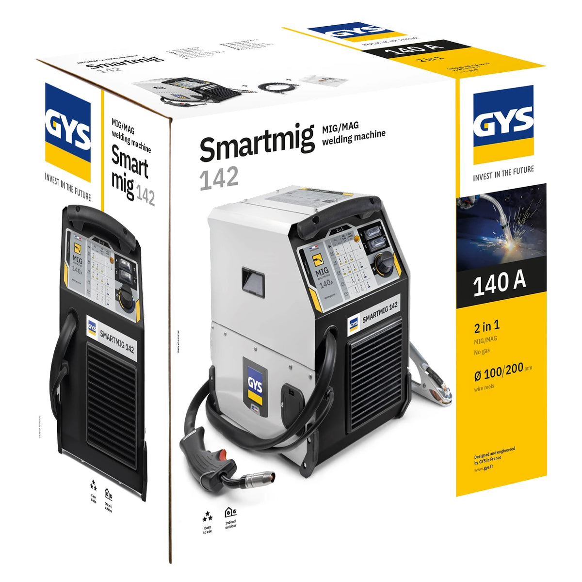 GYS Lasinverter SMARTMIG 142 MIG/MAG - inclusief accessoires