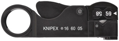 KNIPEX 16 60 05 SB Afstripgereedschap voor coax-kabel 105 mm
