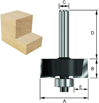 Sponningfrees HM A/B 31.8/12.7mm Met lager kolf 8mm