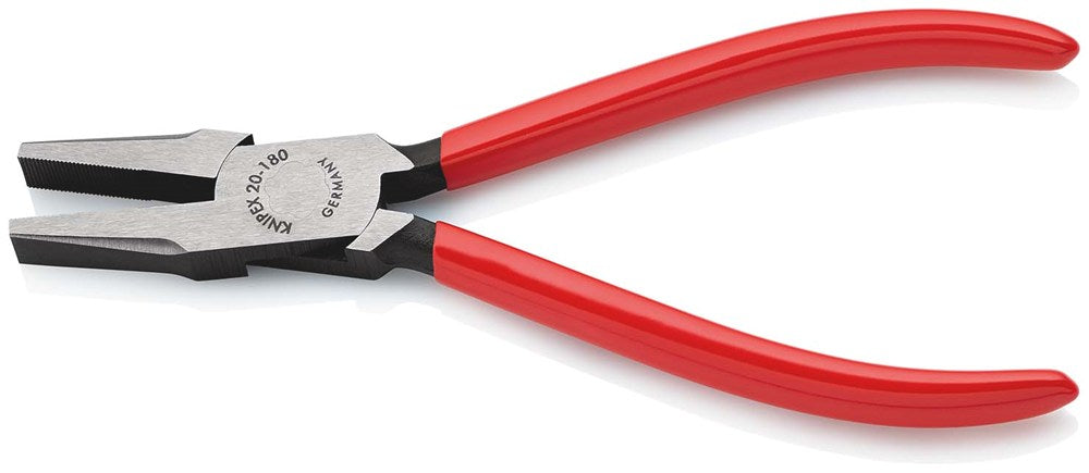 KNIPEX 20 01 180 Platbuigtang met kunststof bekleed zwart geatramenteerd 180 mm