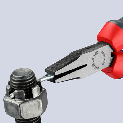 KNIPEX 20 02 140 Platbuigtang met comfortgrepen zwart geatramenteerd 140 mm