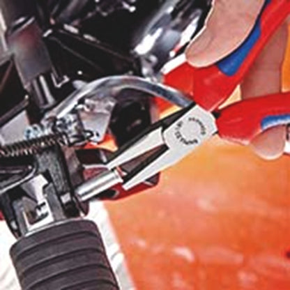 KNIPEX 20 05 140 Platbuigtang met meer-componenten greep verchroomd 140 mm