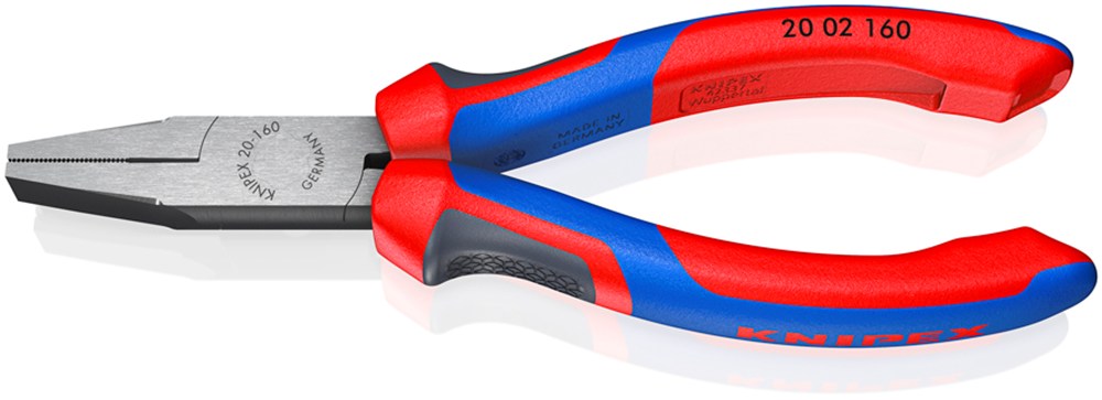 KNIPEX 20 02 160 Platbuigtang met comfortgrepen zwart geatramenteerd 160 mm