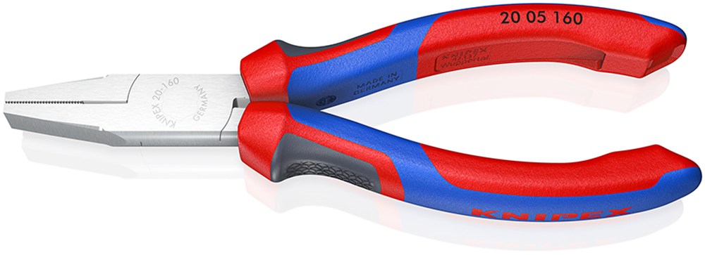 KNIPEX 20 05 160 Platbuigtang met comfortgrepen verchroomd 160 mm
