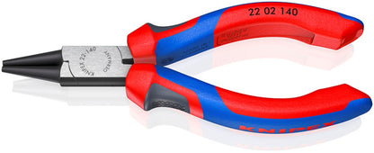 KNIPEX 22 02 140 Rondbuigtang met comfortgrepen zwart geatramenteerd 140 mm