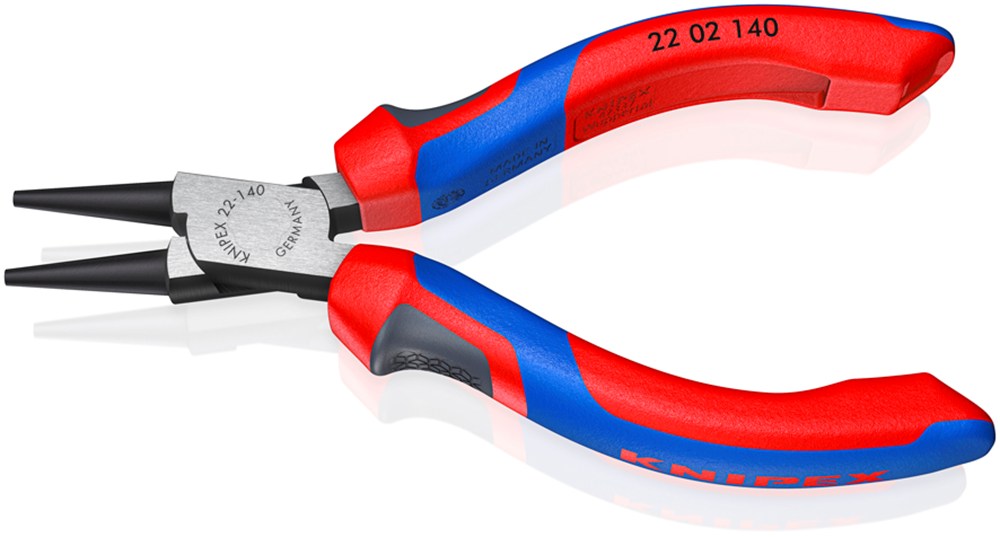 KNIPEX 22 02 140 Rondbuigtang met comfortgrepen zwart geatramenteerd 140 mm