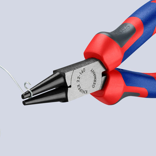 KNIPEX 22 02 140 Rondbuigtang met comfortgrepen zwart geatramenteerd 140 mm