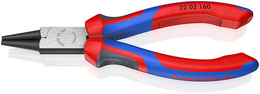 KNIPEX 22 02 160 Rondbuigtang met comfortgrepen zwart geatramenteerd 160 mm