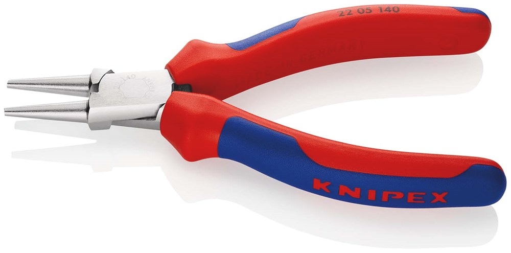 KNIPEX 22 05 140 Rondbuigtang met meer-componenten greep verchroomd 140 mm