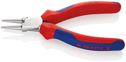 KNIPEX 22 05 140 Rondbuigtang met meer-componenten greep verchroomd 140 mm