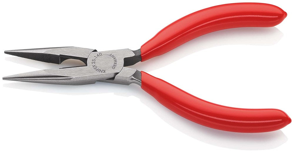 KNIPEX 25 01 140 Platspitse tang met zijsnijder (radiotang) met kunststof bekleed zwart geatramentee