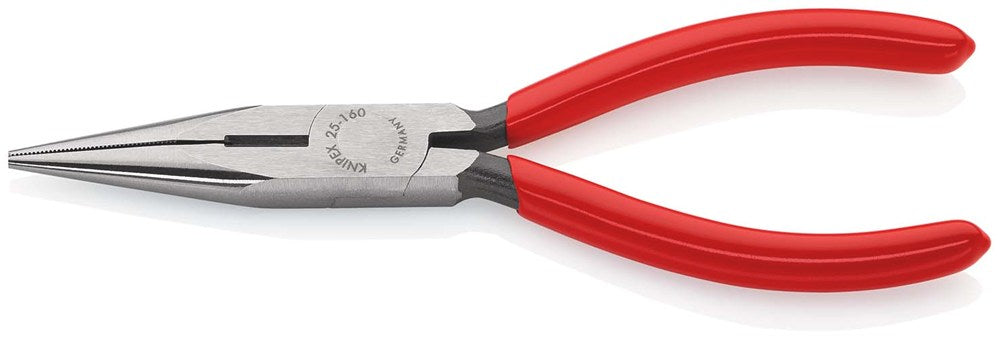 KNIPEX 25 01 160 Platspitse tang met zijsnijder (radiotang) met kunststof bekleed zwart geatramentee