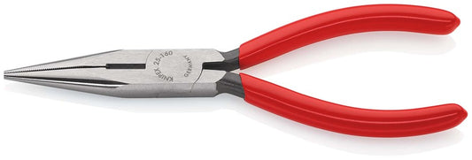 KNIPEX 25 01 160 Platspitse tang met zijsnijder (radiotang) met kunststof bekleed zwart geatramentee