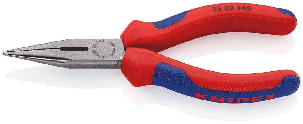 KNIPEX 25 02 140 Platspitse tang met zijsnijder (radiotang) met meer-componenten greep zwart geatram