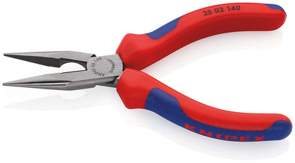 KNIPEX 25 02 140 Platspitse tang met zijsnijder (radiotang) met meer-componenten greep zwart geatram