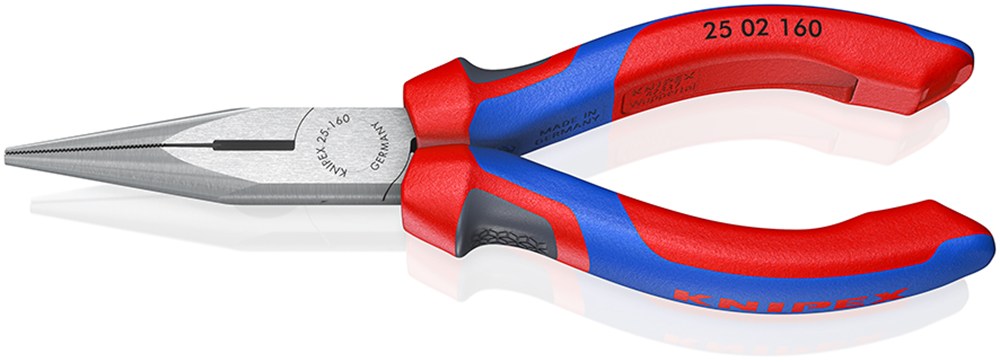 KNIPEX 25 02 160 Platspitse tang met zijsnijder (radiotang) met comfortgrepen zwart geatramenteerd 1