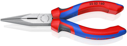 KNIPEX 25 02 160 Platspitse tang met zijsnijder (radiotang) met comfortgrepen zwart geatramenteerd 1