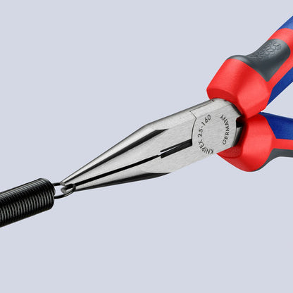 KNIPEX 25 02 160 Platspitse tang met zijsnijder (radiotang) met comfortgrepen zwart geatramenteerd 1