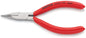 KNIPEX 25 03 125 Platspitse tang met zijsnijder (radiotang) met kunststof bekleed verchroomd 125 mm