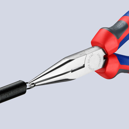 KNIPEX 25 05 160 Platspitse tang met zijsnijder (radiotang) met comfortgrepen verchroomd