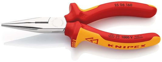 KNIPEX 25 06 160 Platspitse tang met zijsnijder (radiotang) geïsoleerd met meer-componentengrepen, V