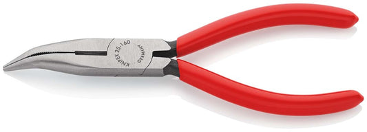 KNIPEX 25 21 160 Platspitse tang met zijsnijder (radiotang) met kunststof bekleed zwart geatramentee