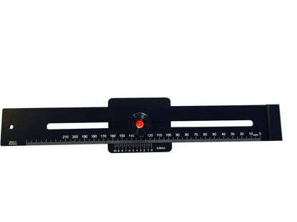 Afschrijfliniaal 300mm gehard aluminium