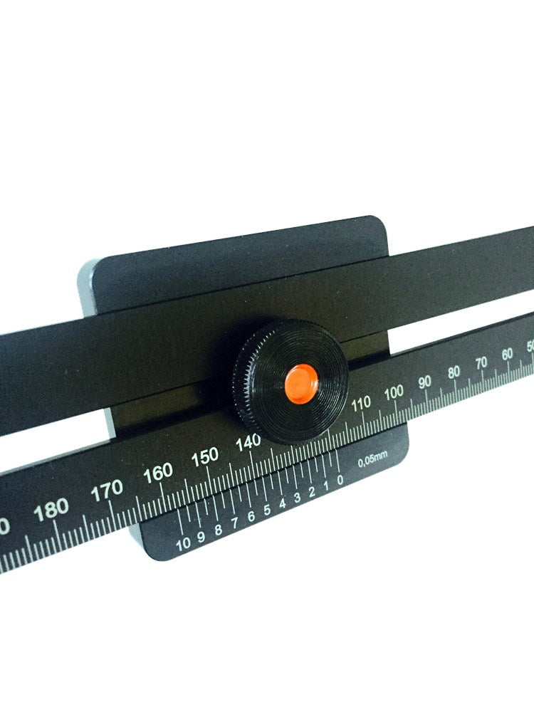 Afschrijfliniaal 300mm gehard aluminium